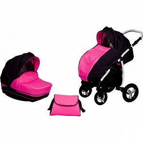 Коляска – Verona, розово-черная (Baby World,Verona_13 A)